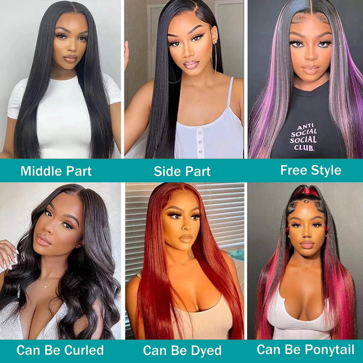 13x6 HD Lace Frontal Wig, 200% Density Brazilian Straight Front Human Hair