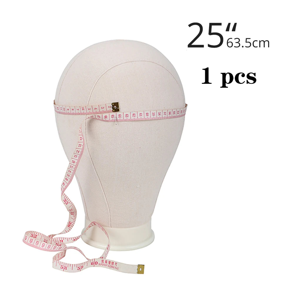 Foldable Wig Stand Tripod With 21-25Inch Canvas Head Black Male Bald Head Mannequin With Stand Wig Head Stand Tripod