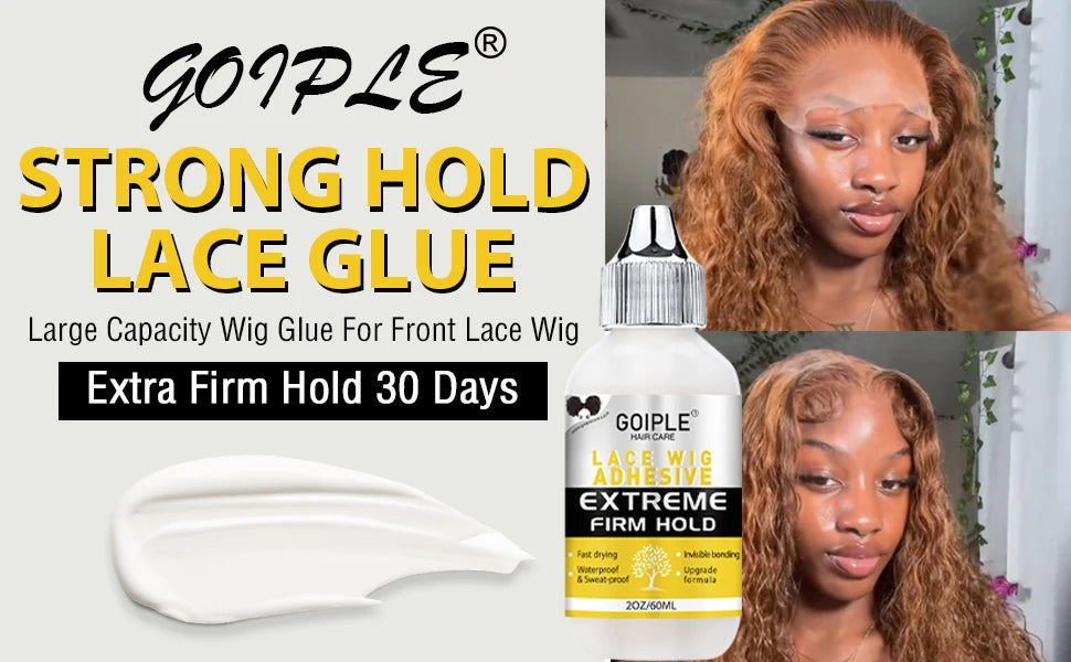Extreme Firm Hold Lace Wig Glue Waterproof & Sweatproof Invisible Bonding Adhesive For Lace Wigs