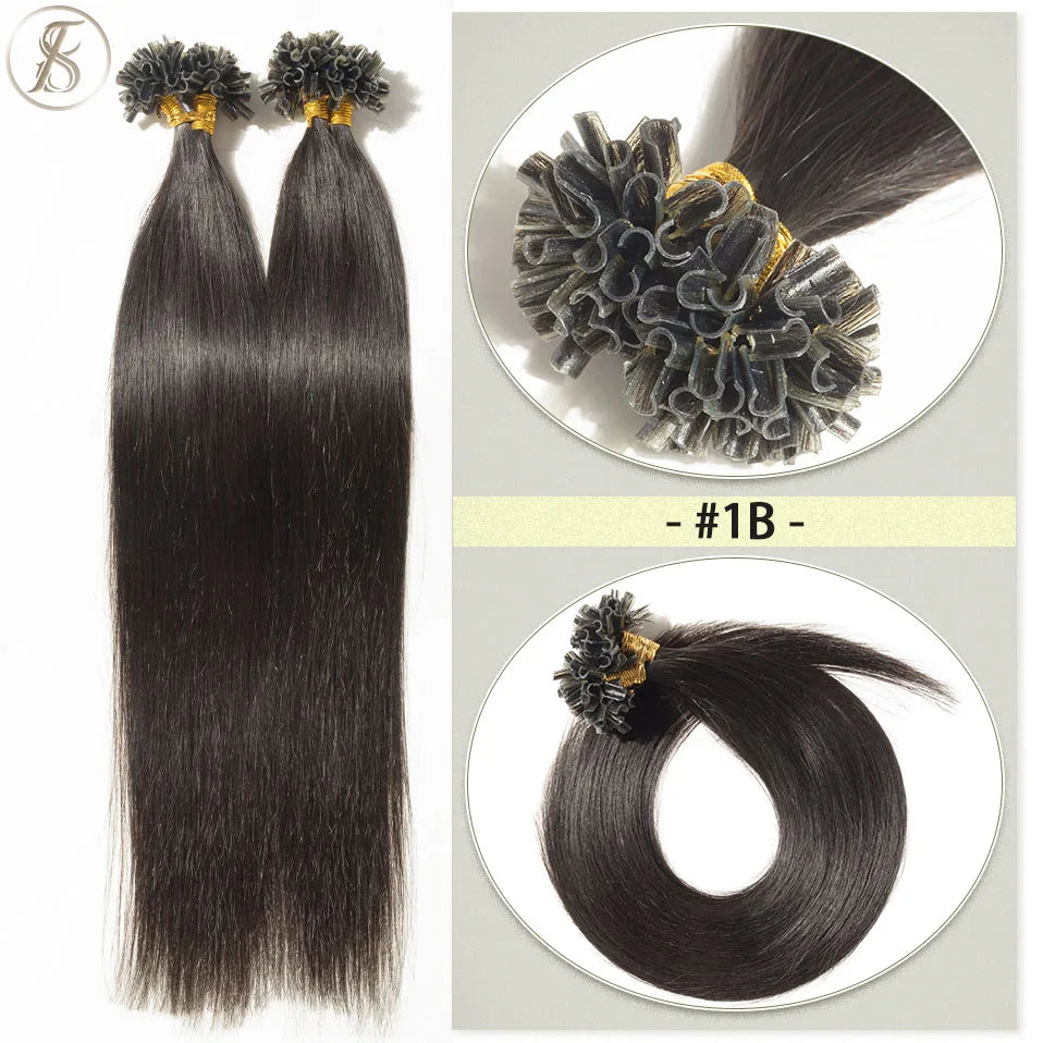 U Tip Hair Extensions 50g Microlink Keratin Fusion Human Capsule Pre Bonded