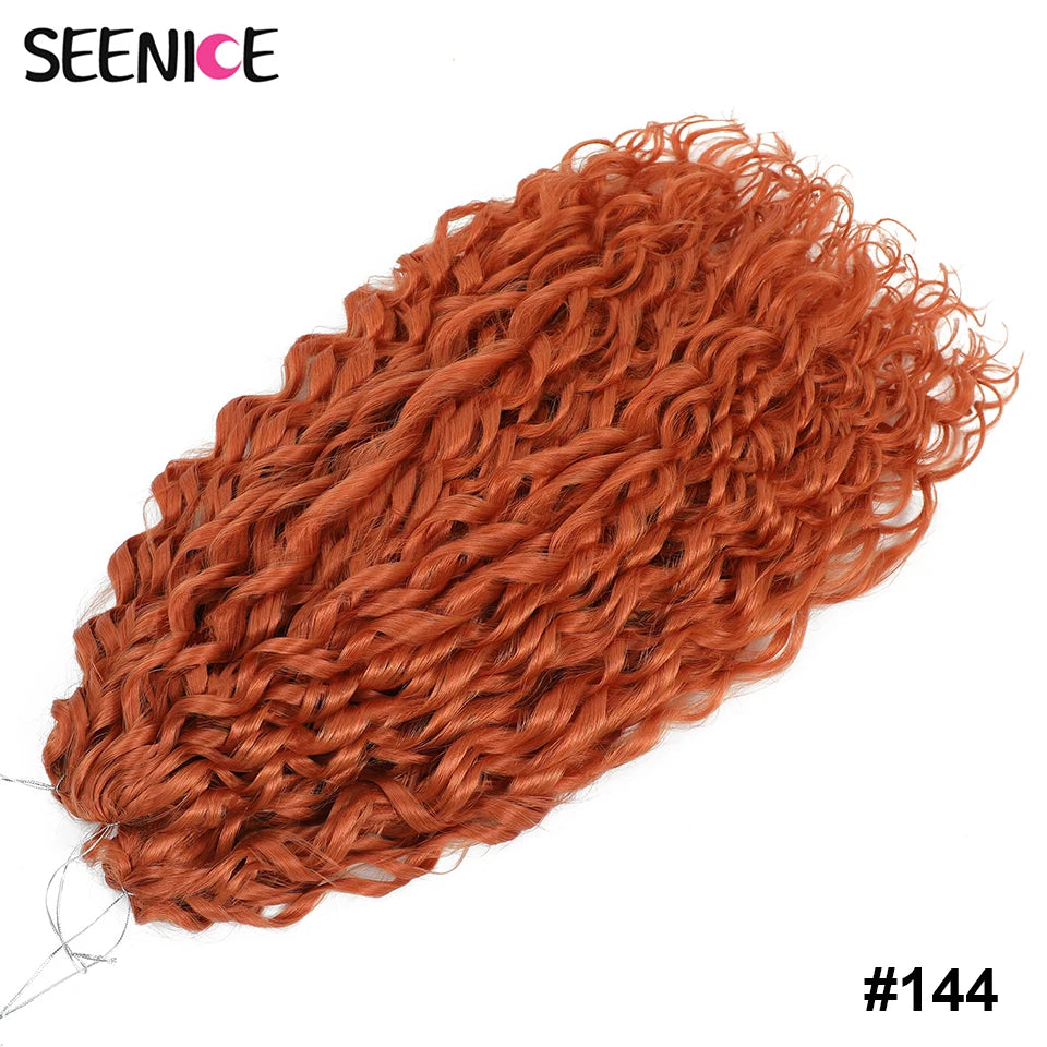 Synthetic Hair Deep Wave Twist Crochet Braid Afro Curl Ombre Blonde Pink