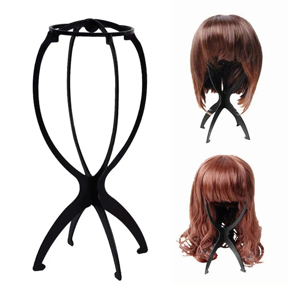 Adjustable Plastic Wig Stand Holder, Portable Hat and Wig Display Stand