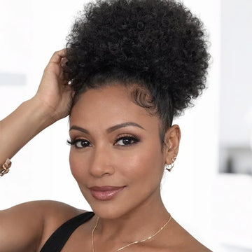 Synthetic 6inch Afro Puff Drawstring Ponytail Hair Accessories Kinky Curly Soft Fried