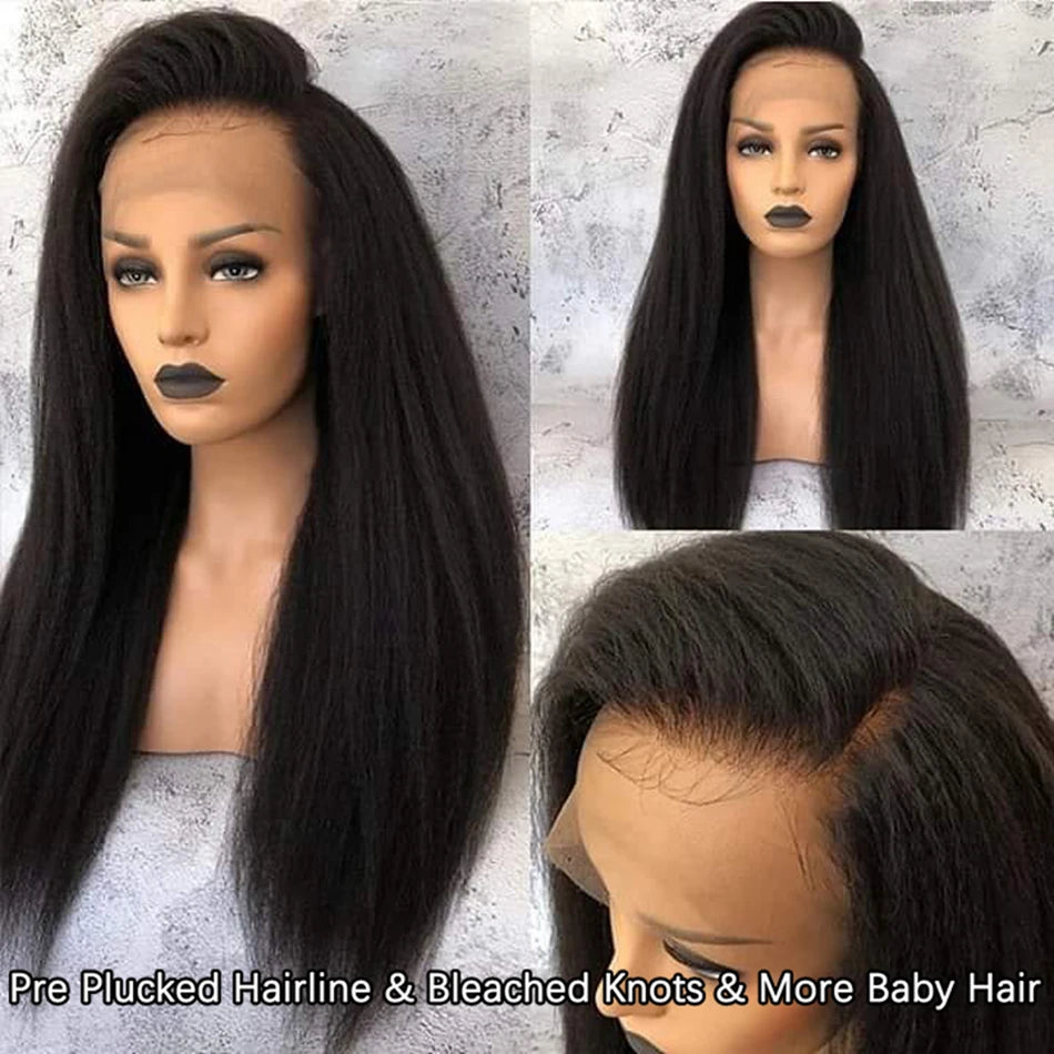13x4 Transparent Lace Frontal Wig Human Hair Kinky Straight Closure Brazilian Curly