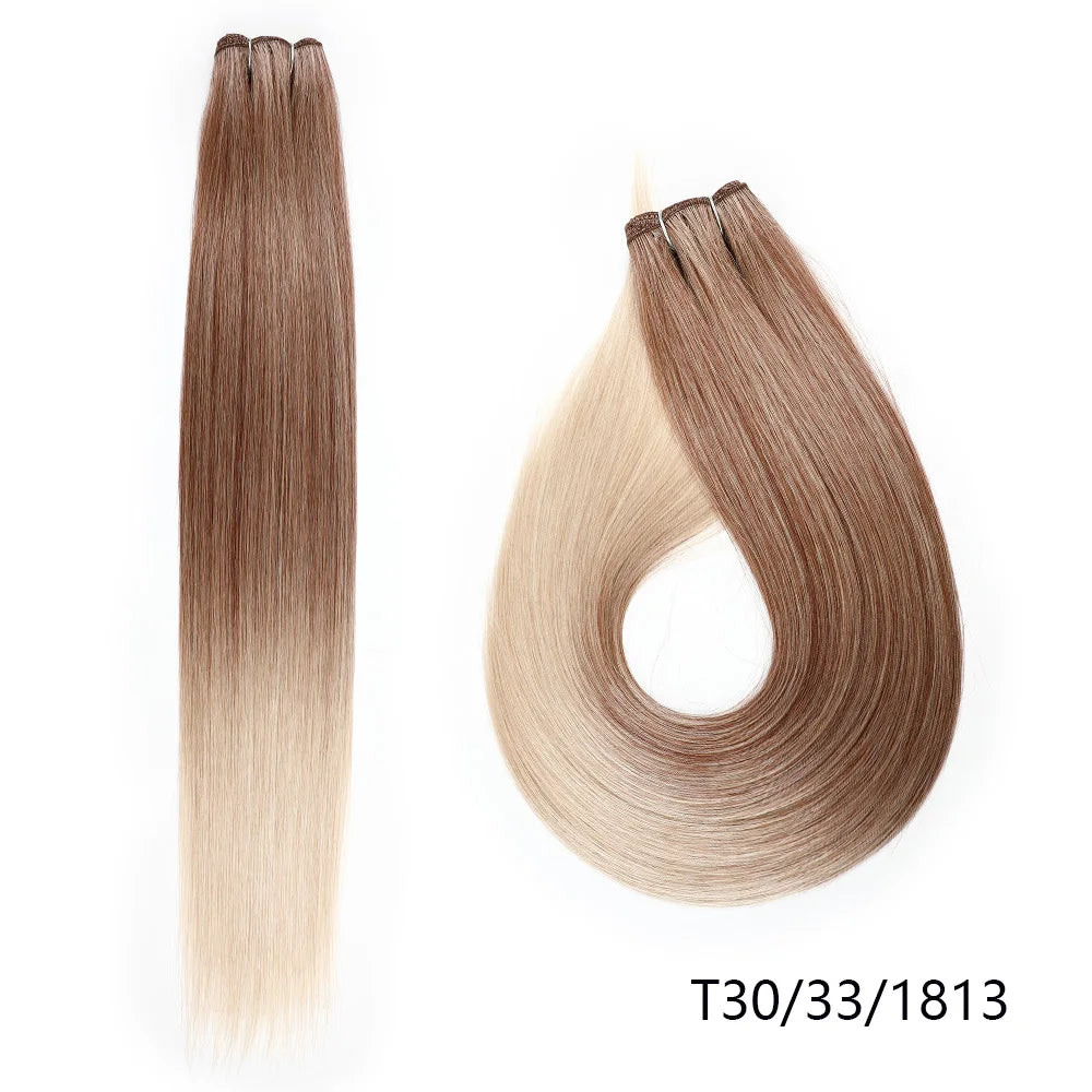 Orange Bone Straight Hair Bundles 24-32 Natural Weaving Bio Synthetic Bug Fancy