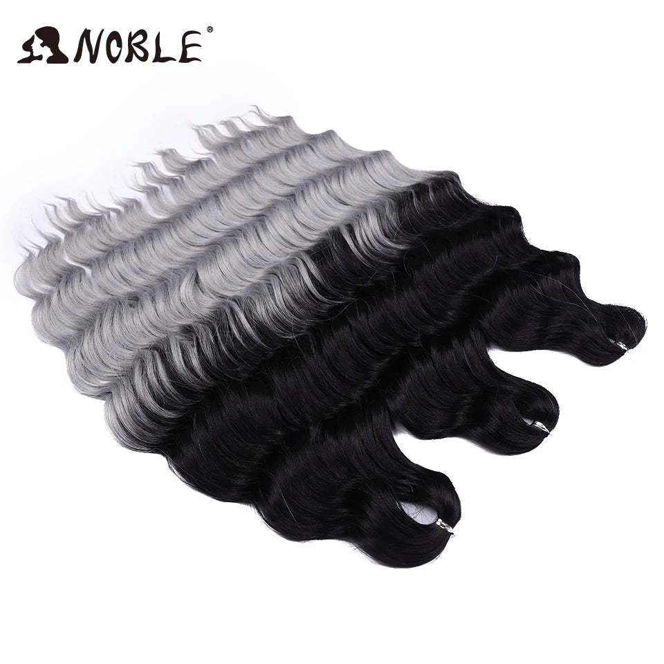 Synthetic Loose Deep Wave 24" Braiding Hair Extensions Water Braid Ombre Blonde