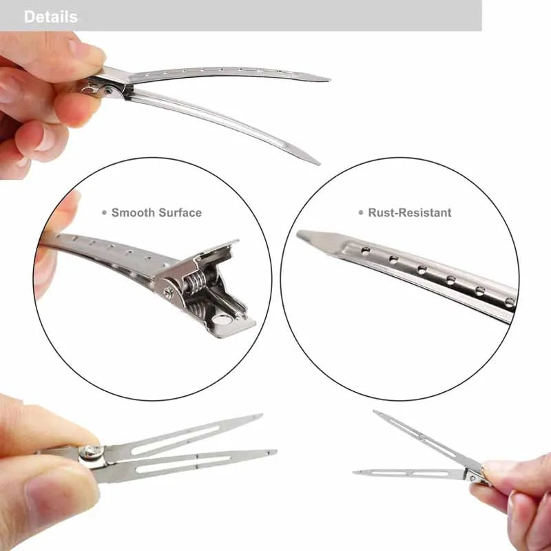 Professional No Bend Hair Pins, No Crease Curl Clips for Salon Styling