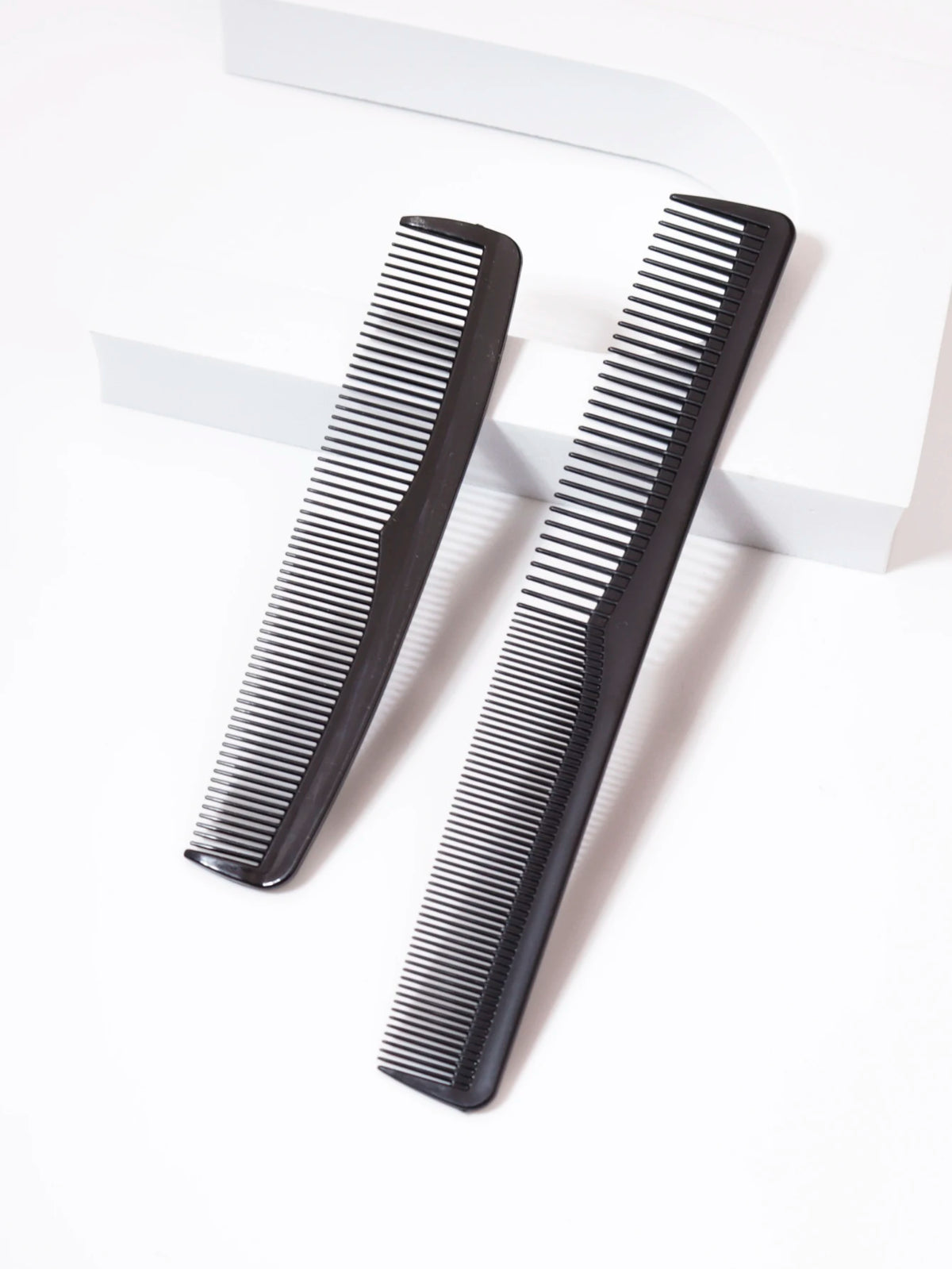 Anti-Static Heat-Resistant Fine Plastic Comb Set (2 Pieces)