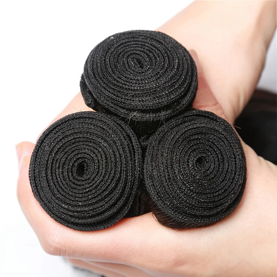 12A Brazilian Body Wave Human Hair Bundles 100% Human Hair Extensions Natural Black 10-30 Inch 1/2/3/4pcs Bundles