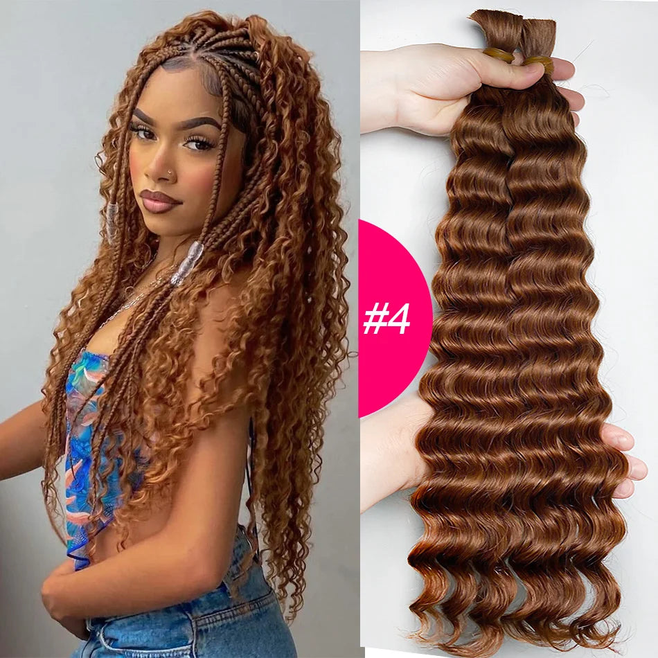 Bundles No Weft Boho Braids, 100% Human Hair Extension Braiding Vietnamese 27/613