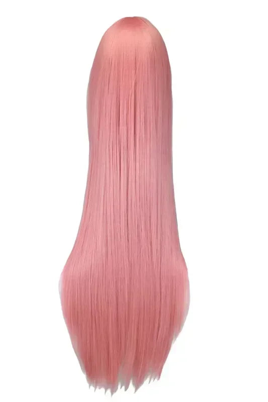 Long Straight Cosplay Wig Black Purple Red Pink Blue Dark Brown Cm