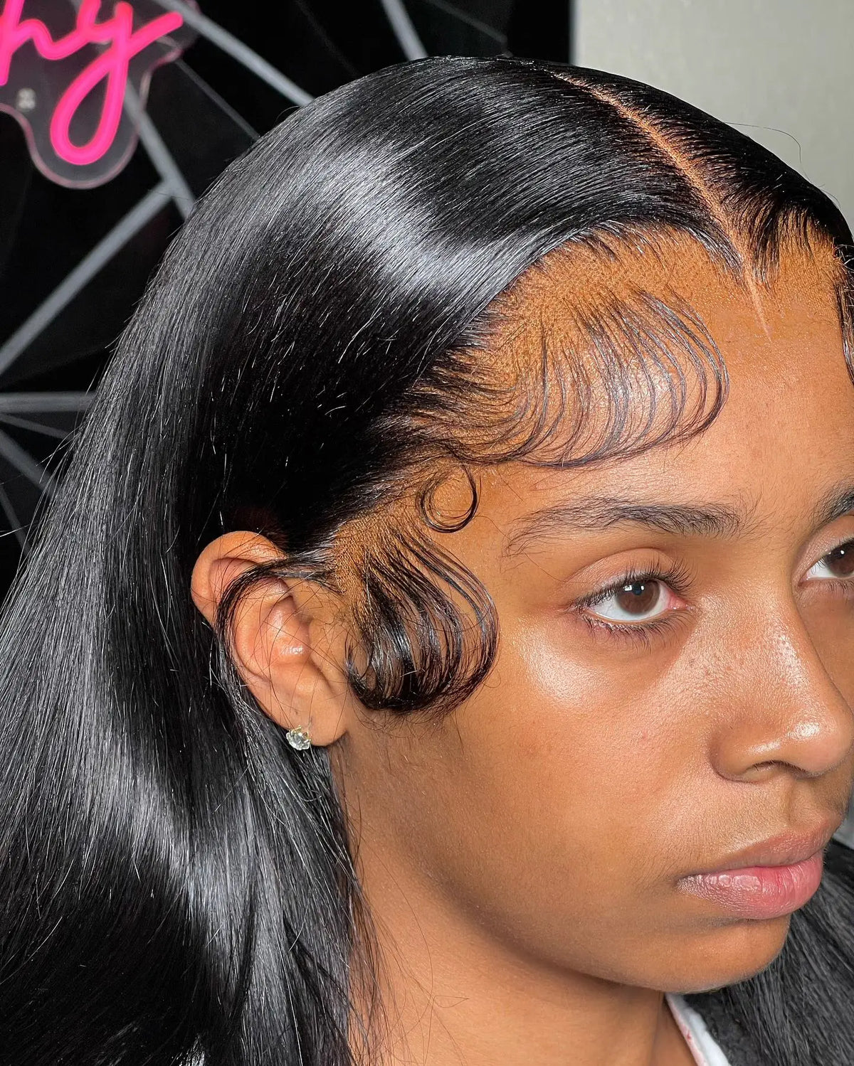 Straight Lace Front Human Hair Wigs, 13x4 HD Frontal Density Natural Hairline