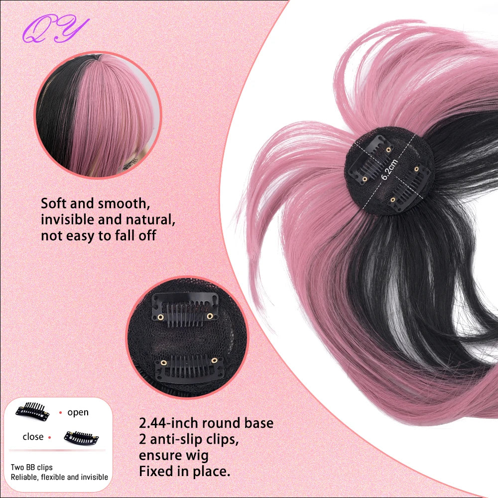 Bangs Wig 's Synthetic Gray White Used Daily Or Cosplay Party Hairstyles