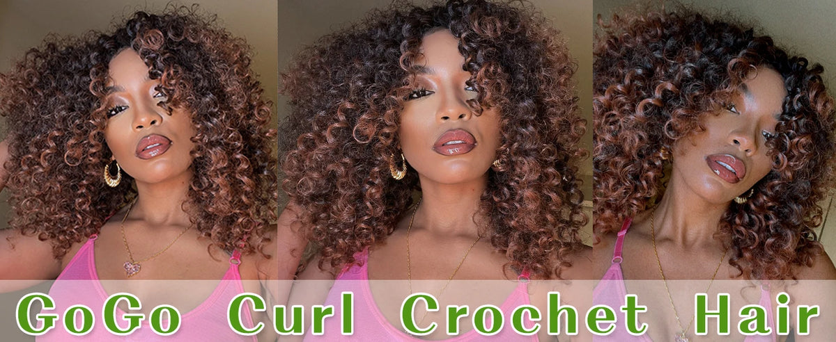 Synthetic Short Gogo Curl Crochet Hair Beach Braids Ocean Wave Twists Braiding