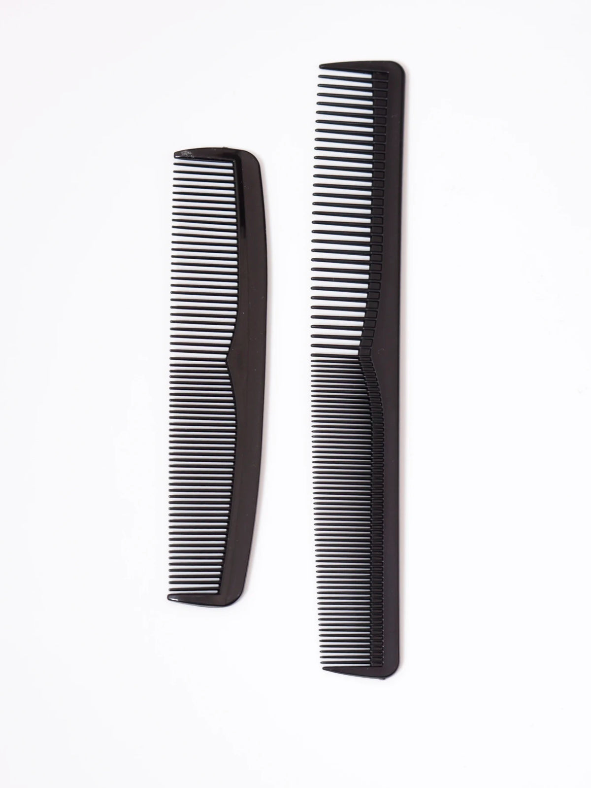 Anti-Static Heat-Resistant Fine Plastic Comb Set (2 Pieces)