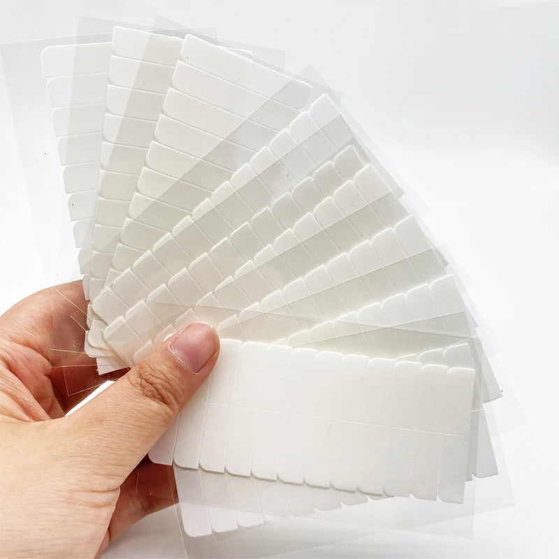Tabs/lots Sheets 0.8cm*4cm No Shine White Adhesive Tape Waterproof Hair Extension