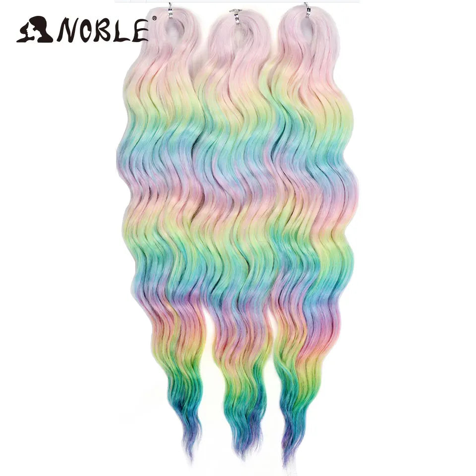 Synthetic Loose Deep Wave 24" Braiding Hair Extensions Water Braid Ombre Blonde