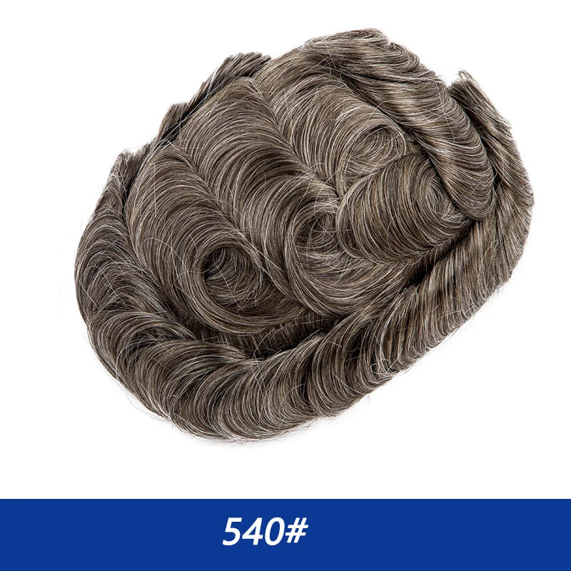 Swiss Lace Toupee Ultra Delicate AIR-Lace Male Hair Prosthesis Breathable 90 Density Hair Toupee Men Full Lace Men's Wig