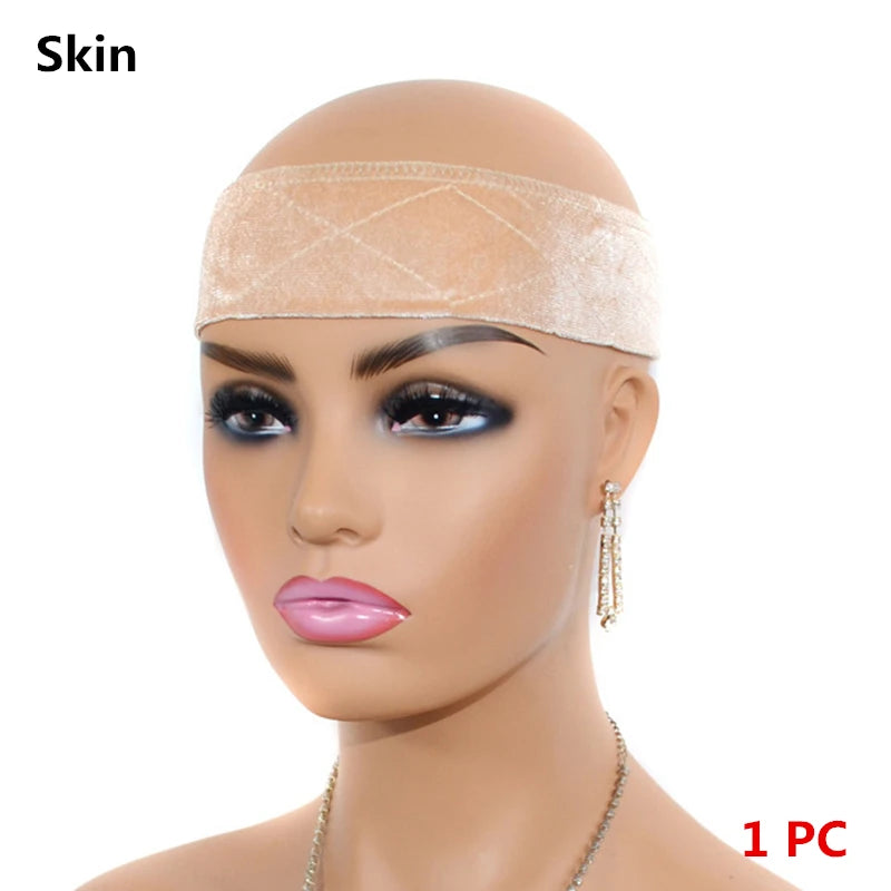 1PC Adjustable Wig Grip Band for Lace Front, No-slip Velvet Wig Grip Headbands Keeping Wigs in Place