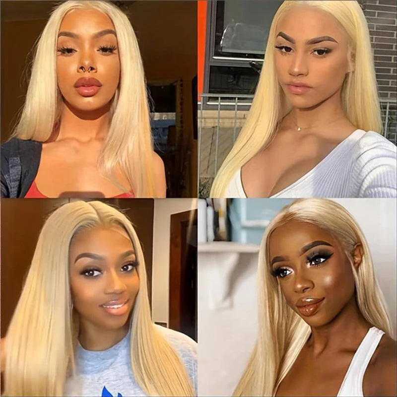 12-22 Inch Straight 613 Blonde 5x5 Transparent Lace Closure 100% Brazilian Virgin Hair Pre-Plucked 150% Full End