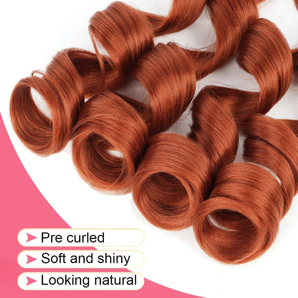French Curls Braiding Hair Extensions Synthetic Spanish Curl Loose Wave Spiral Braids