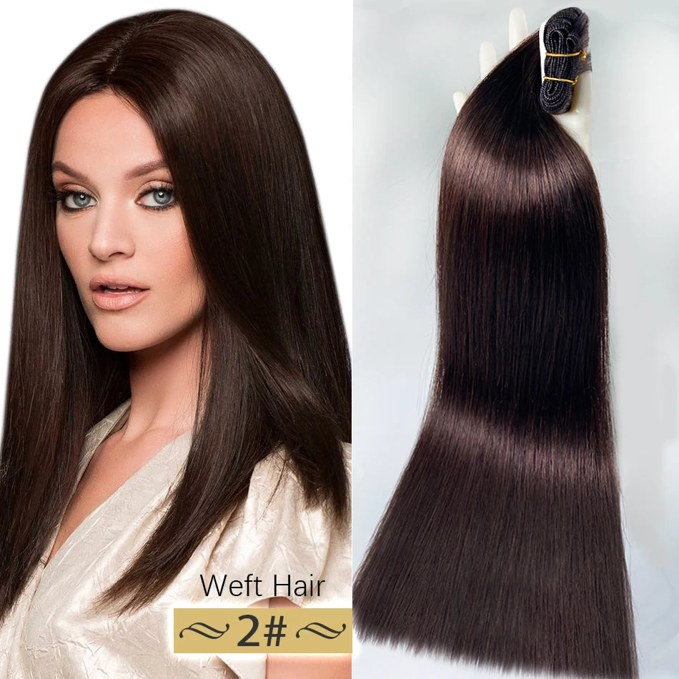 Remy Raw Straight, 100% Real Human Hair Bundles Salon Natural Extension Super