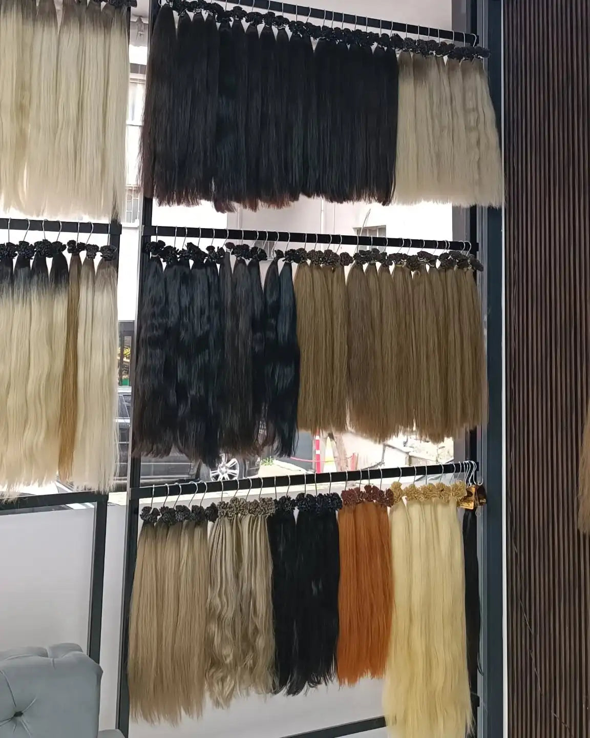 Human Hair Flat Tip Extension Remy Hair18-30inch Real Silky Straight Black Brown