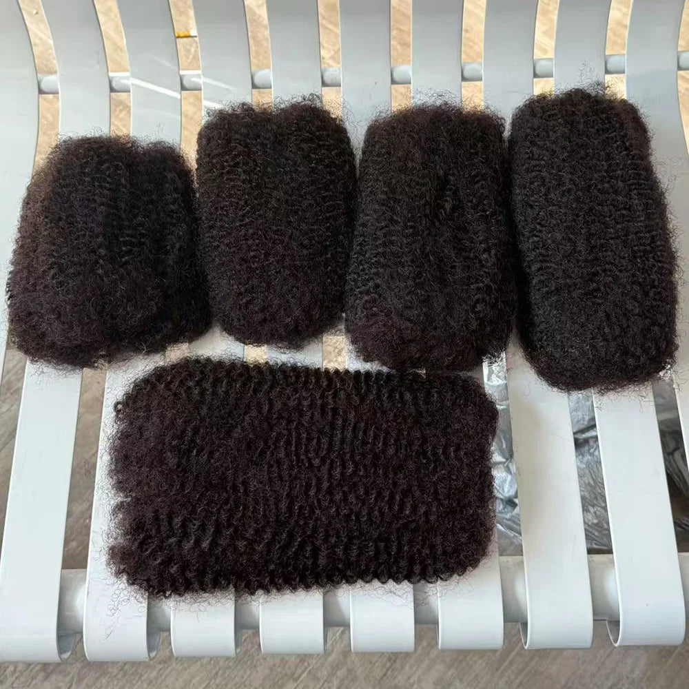 Natural Brazilian 4C Afro Kinky Bulk Human Hair for Locs Braiding Remy Hair Bundle 30g/Pack No Weft 4C Afro Kinky 10-18 Inch