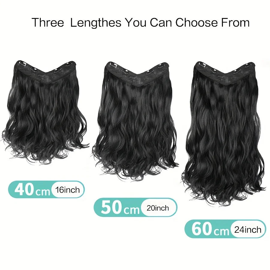 Long Wavy Synthetic U-Shaped Clip-In Hair Extensions, 16, 20 and 24 Inch