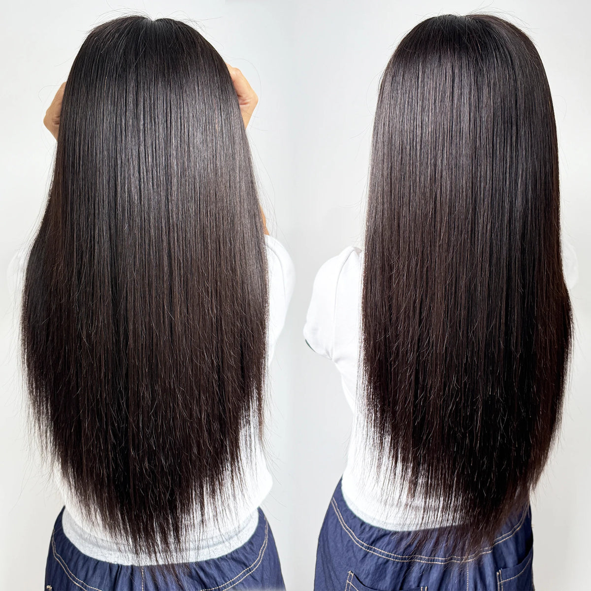 Straight Human Hair Silk Top Wig, 6x6, PU Front, Realistic Scalp