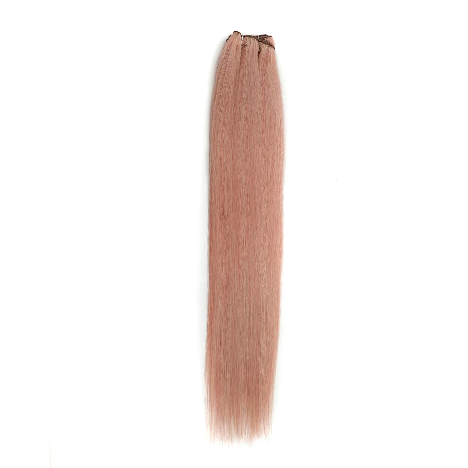 Orange Bone Straight Hair Bundles 24-32 Natural Weaving Bio Synthetic Bug Fancy