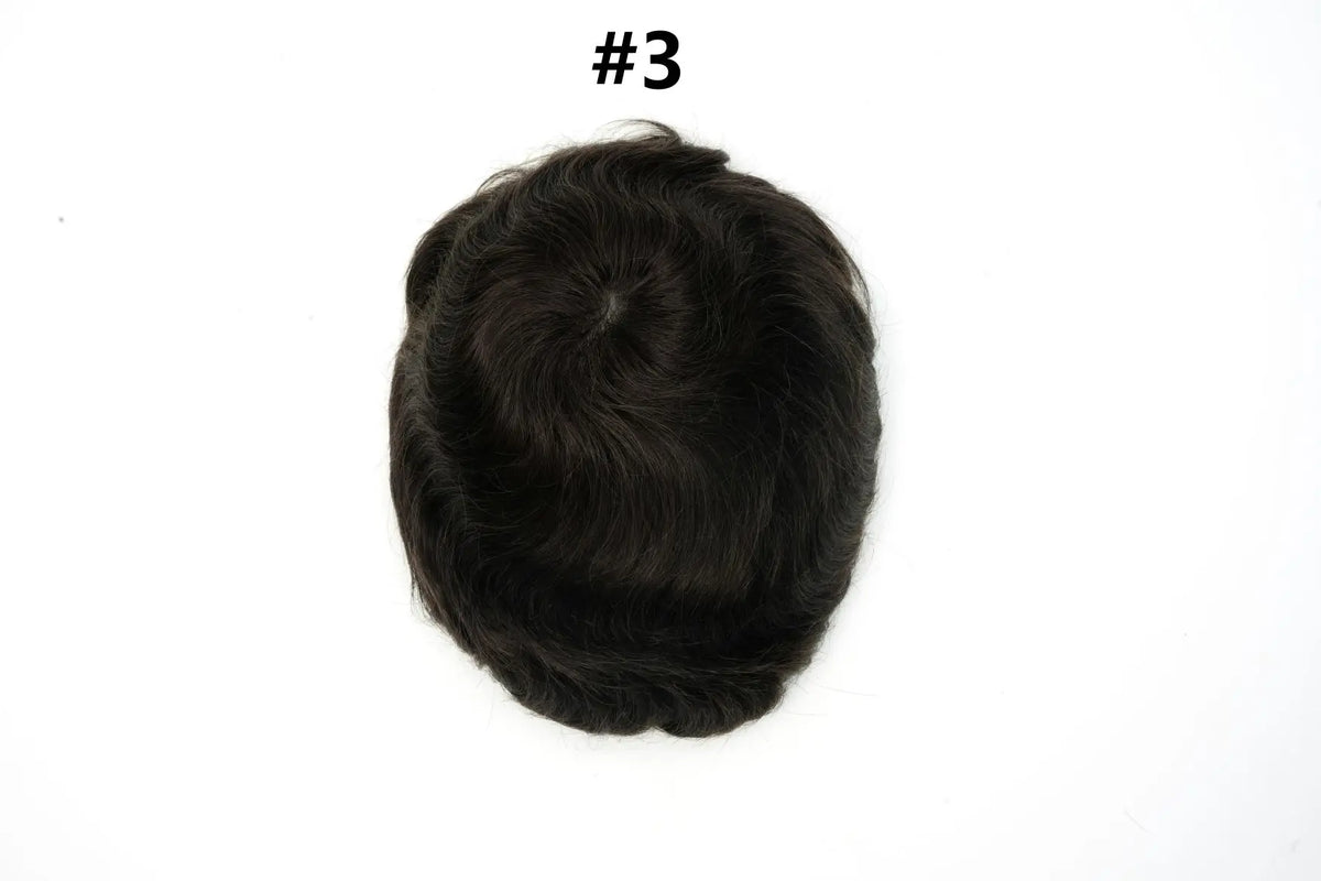 Full Swiss Lace, 100% Human Hair Toupee Capillary Prothesis Replacement System Piece