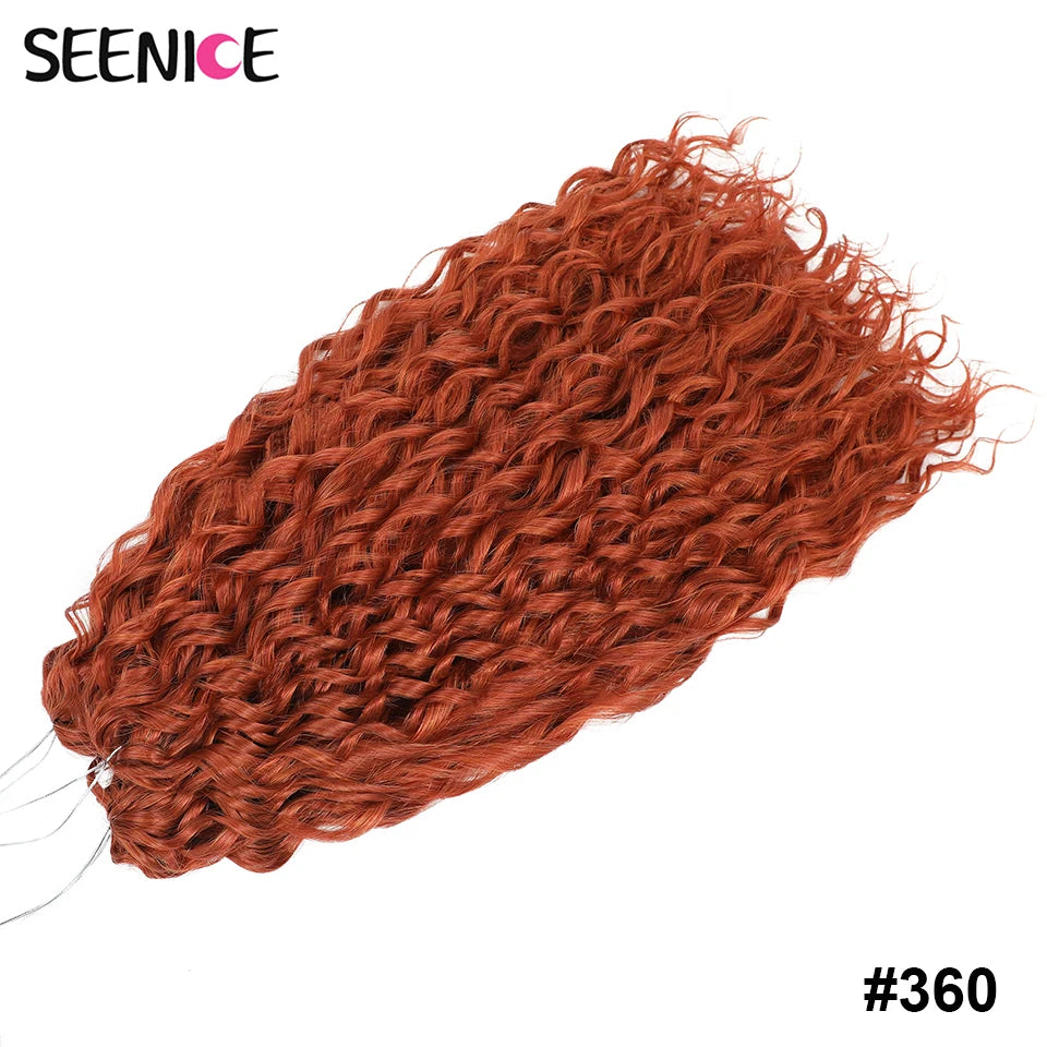 Synthetic Hair Deep Wave Twist Crochet Braid Afro Curl Ombre Blonde Pink