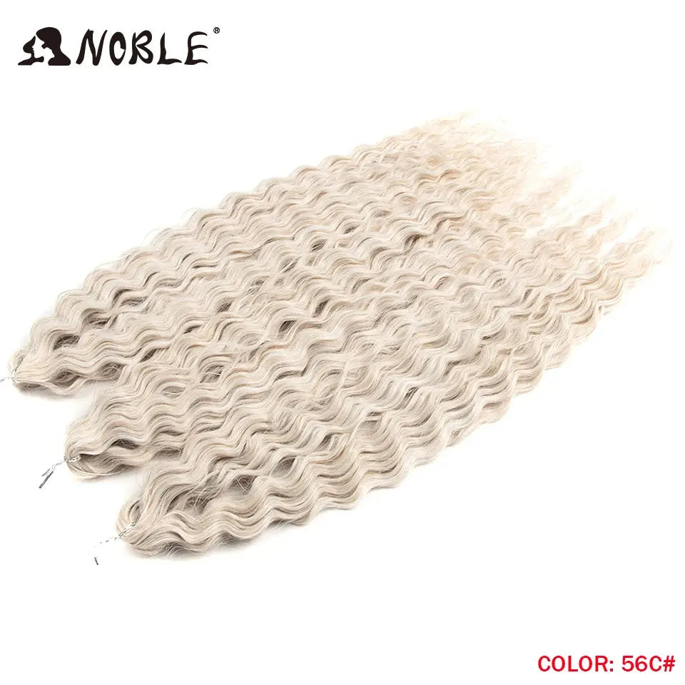Synthetic Twist Crochet Curly Hair Water Wave Braid Ombre Blonde Brown Deep