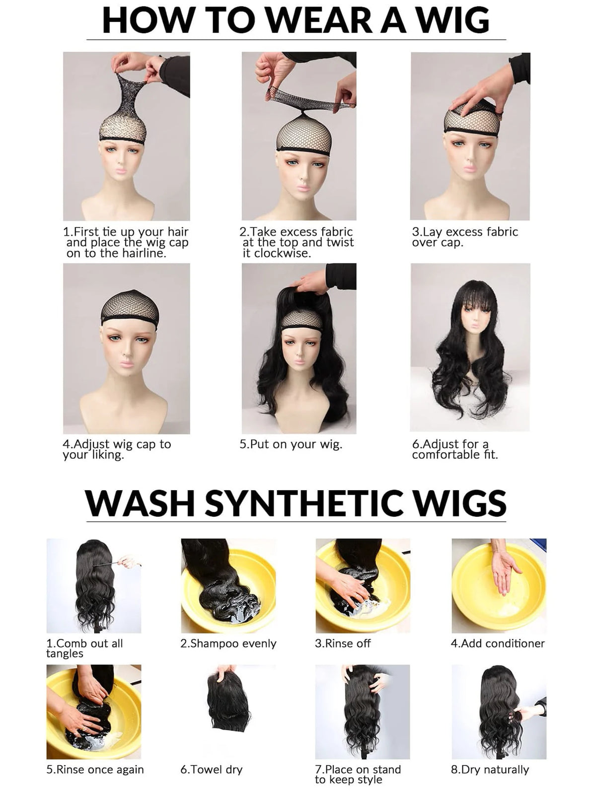 Synthetic Wig with Fringe - Light Grey, European and American Style