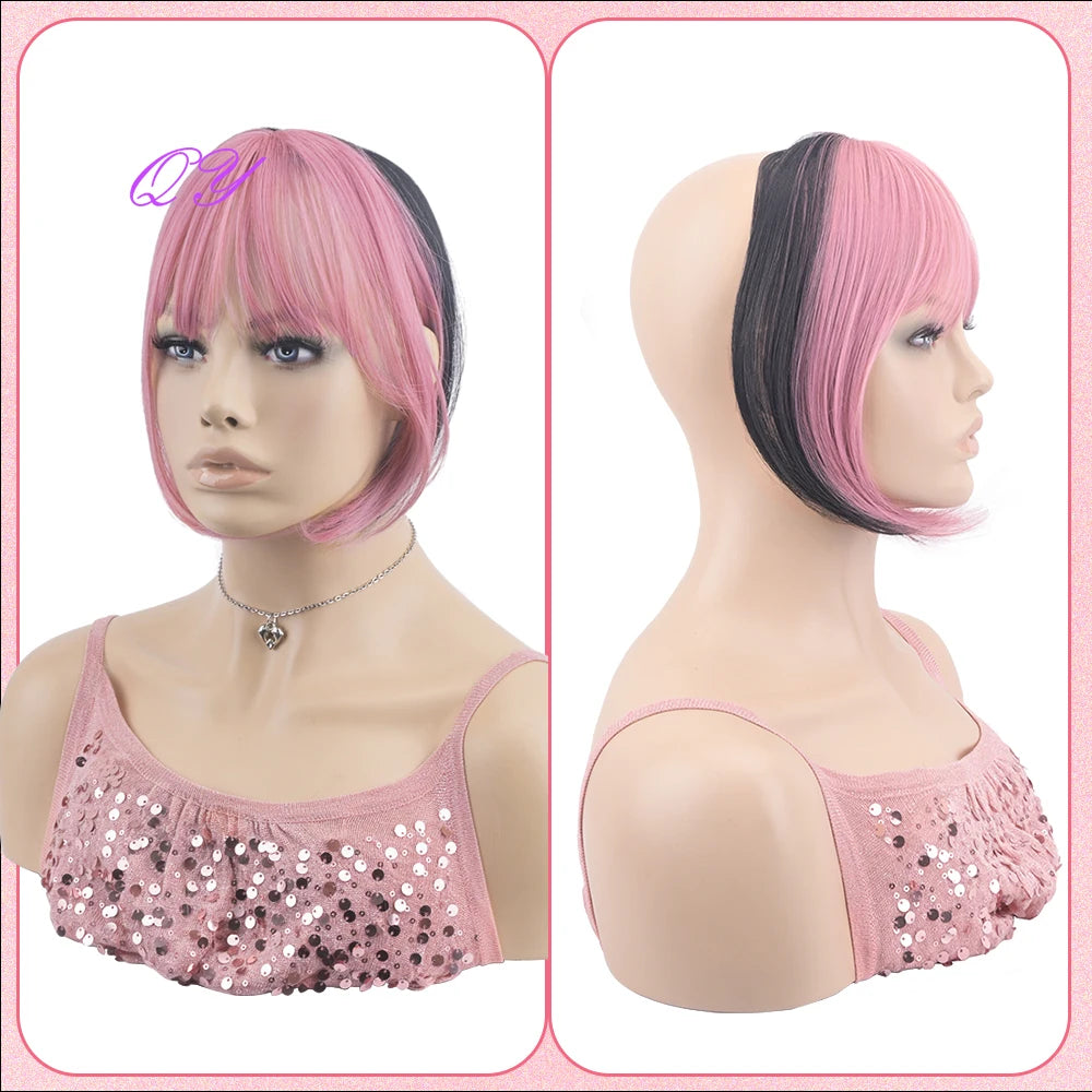 Bangs Wig 's Synthetic Gray White Used Daily Or Cosplay Party Hairstyles