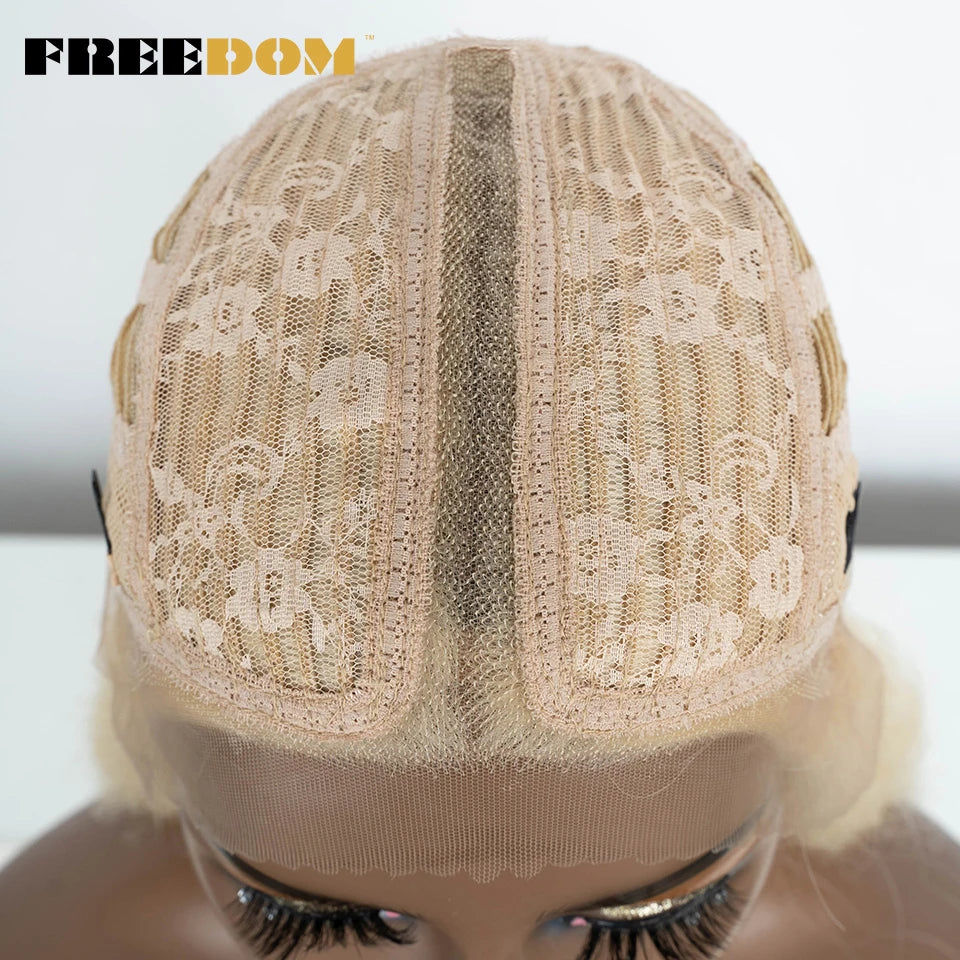 Synthetic Lace Frontal Wig Long Curly Ombre Brown Highlight Ginger White Pink