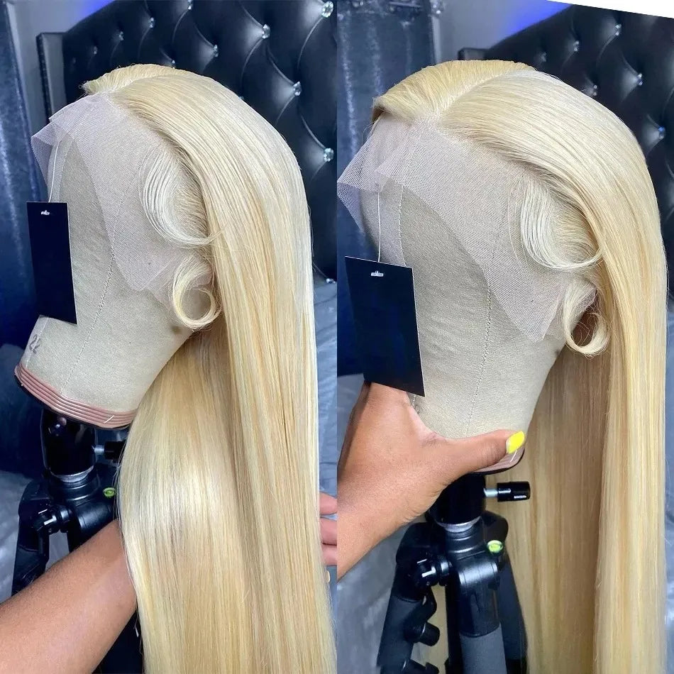 Midnight Blue Wig Long Straight Lace Fornt, 13x4 HD Glueless Synthetic Blend