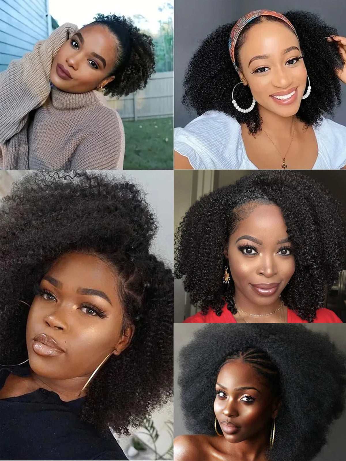 Marley Synthetic Braiding Hair Afro Kinky Curly Bulk Braids Black Color Crochet