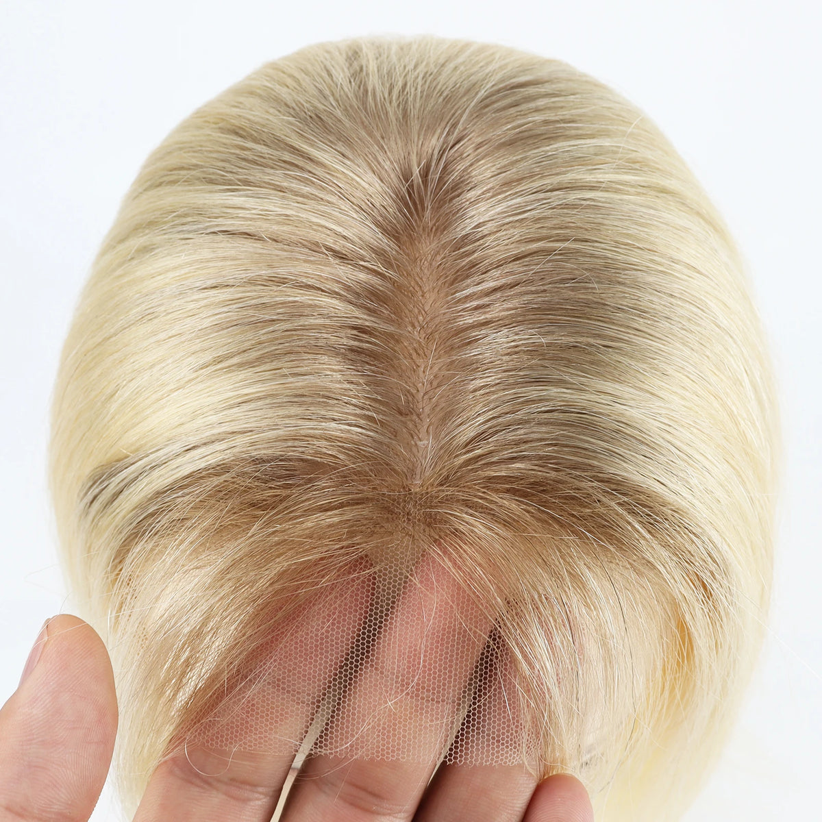 2/613 Ombre Light Blonde Topper Lace Front Real Remy Human Hair Toupee