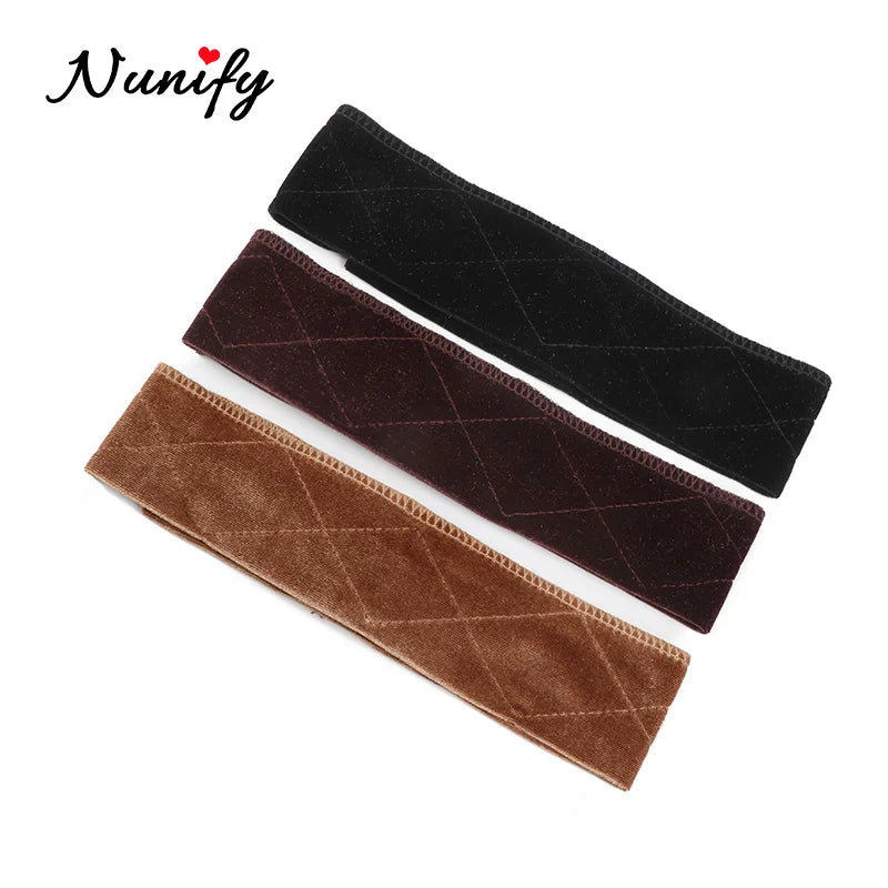 Non-slip Soft Velvet Women Wig Grips Headband Women Velvet Wig Accessories Grip Scarf Headband Adjustable