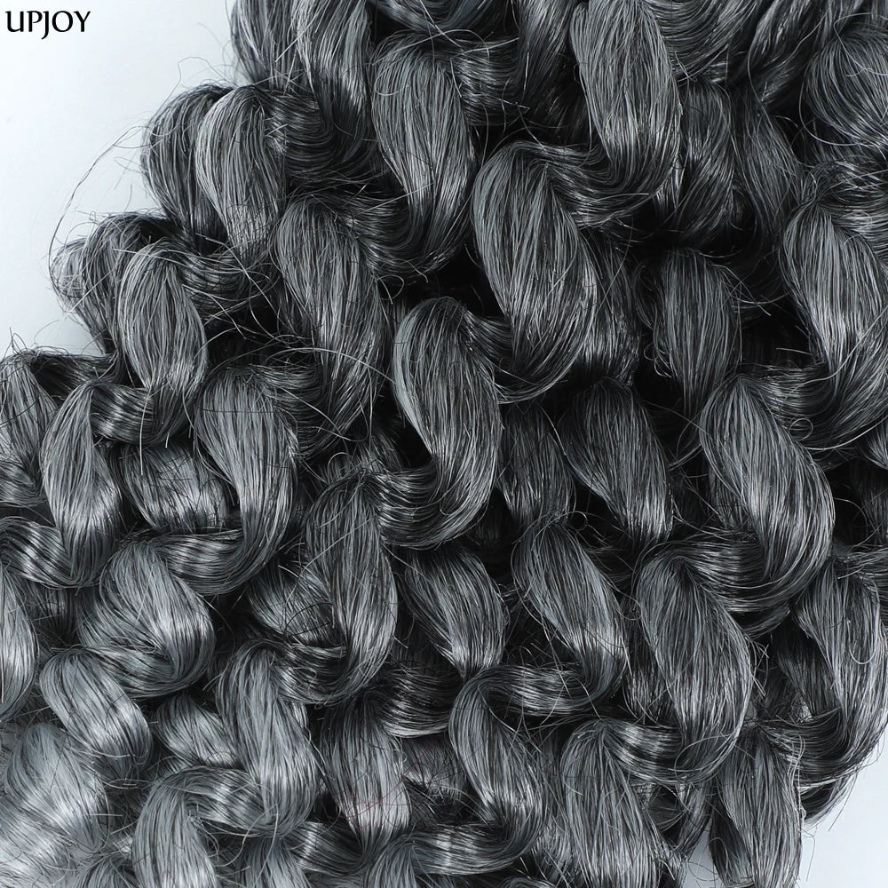 Jamaican Bounce Crochet Hair Jumpy Wand Curl Synthetic Braiding Extensions Ombre Brown