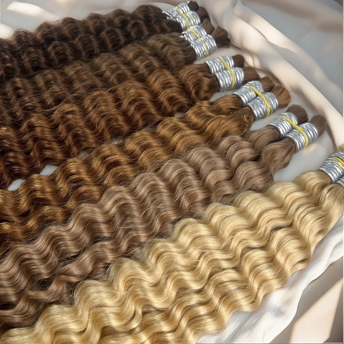 Bundles No Weft Boho Braids, 100% Human Hair Extension Braiding Vietnamese 27/613