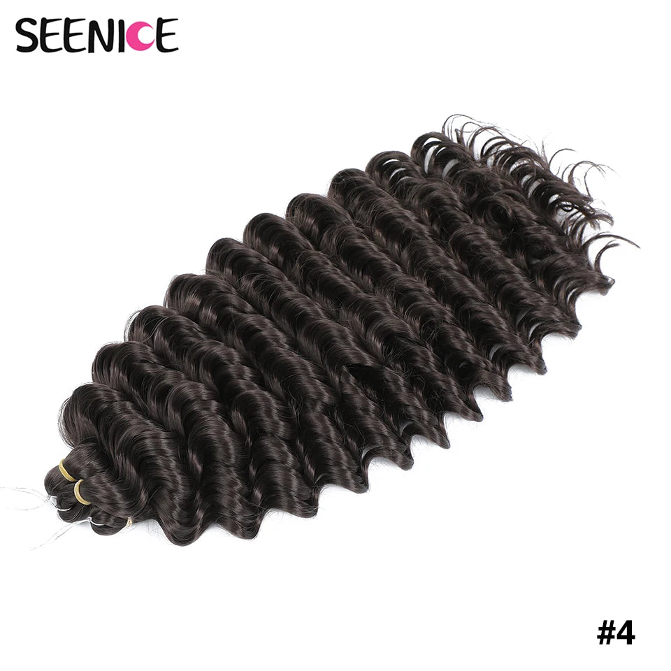 Deep Wavy Twist Synthetic Crochet Hair Afro Curly African Braids Ombre Blonde
