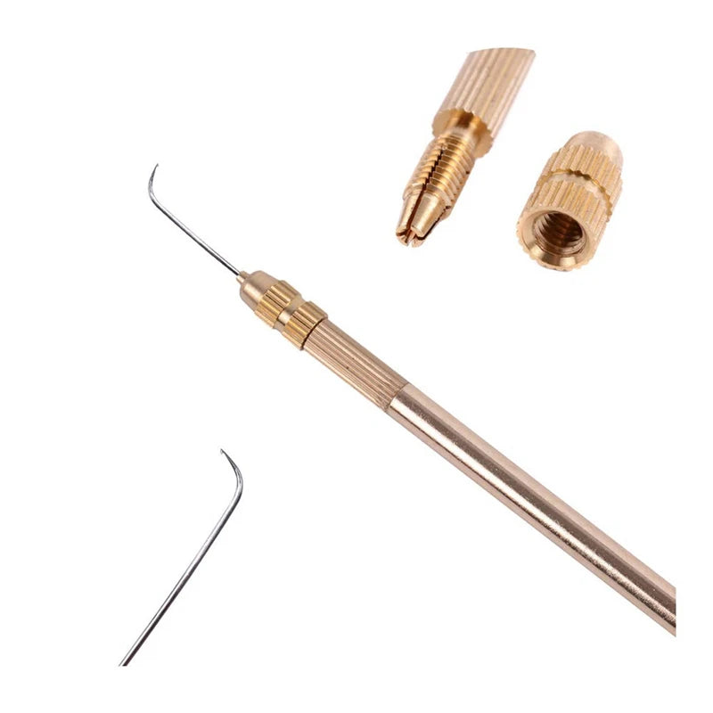Brass Ventilating Holder with Stainless Steel Needles for Lace Wig Making And Repairing - Ventilating Needle Set