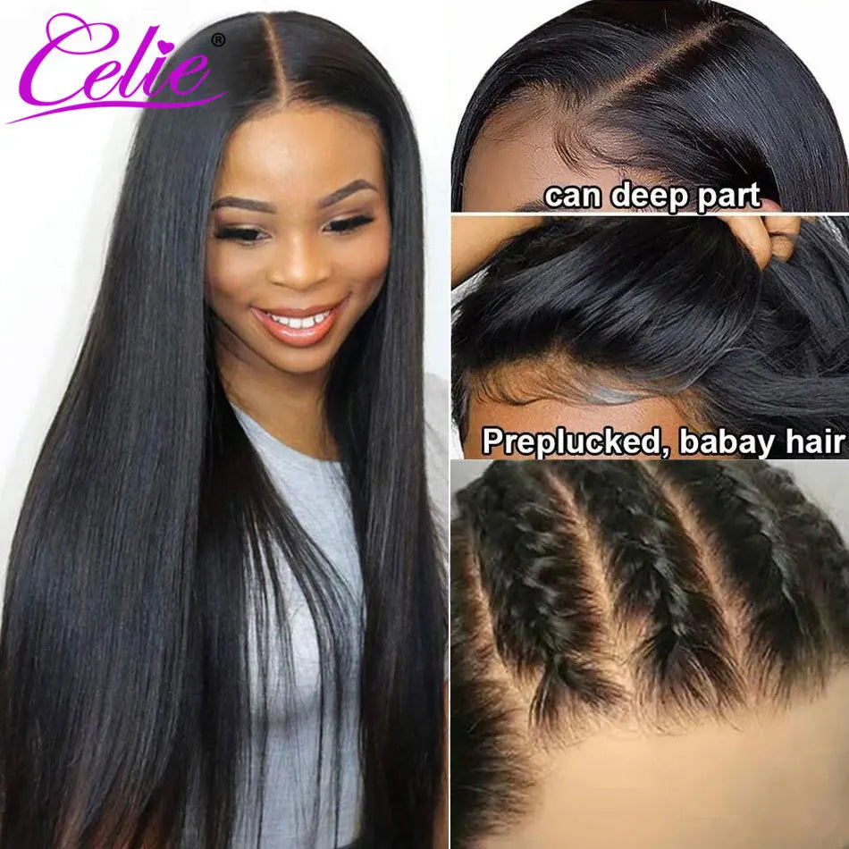 Straight Lace Front Wigs, 5x5 Closure Ready To Go Human Hair HD