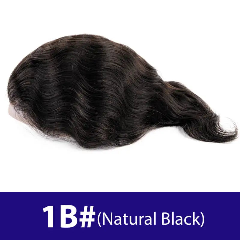 Breathable Mono Lace PU Base Hair Prosthesis Human Men's Wig Systems Natural