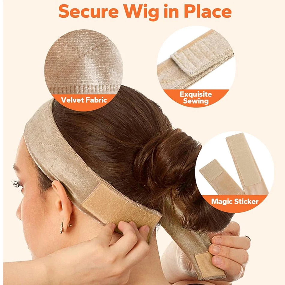 Velvet Wig Grips Headband Adjustable Grip Headbands Lace Frontal Non-slip Soft To