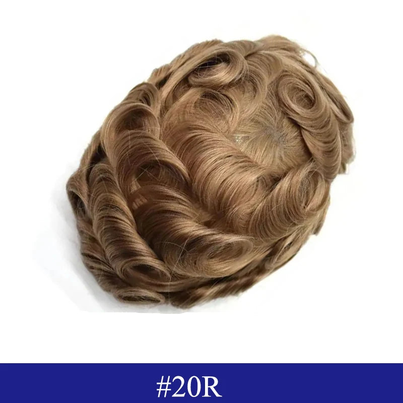 Swiss Lace Toupee Ultra Delicate AIR-Lace Male Hair Prosthesis Breathable 90 Density Hair Toupee Men Full Lace Men's Wig
