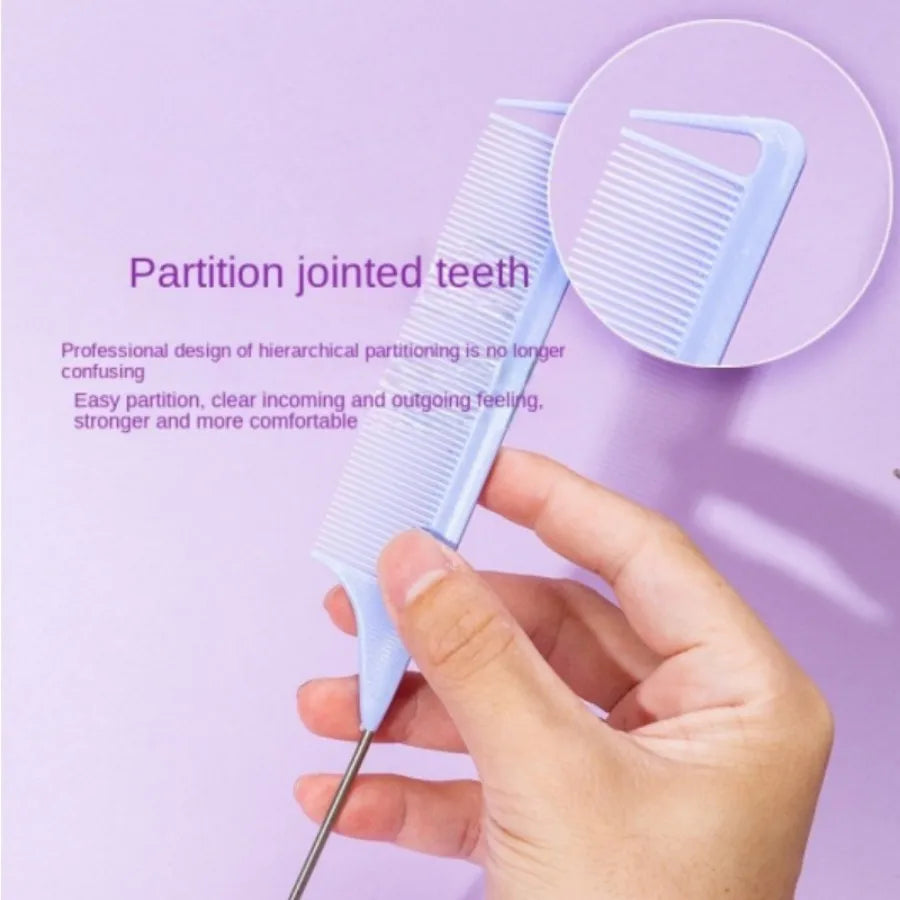 Professional Candy Color Pointy Tail Combs for Wig Parting, Braiding and Hair Dye, 5/12 Pcs
